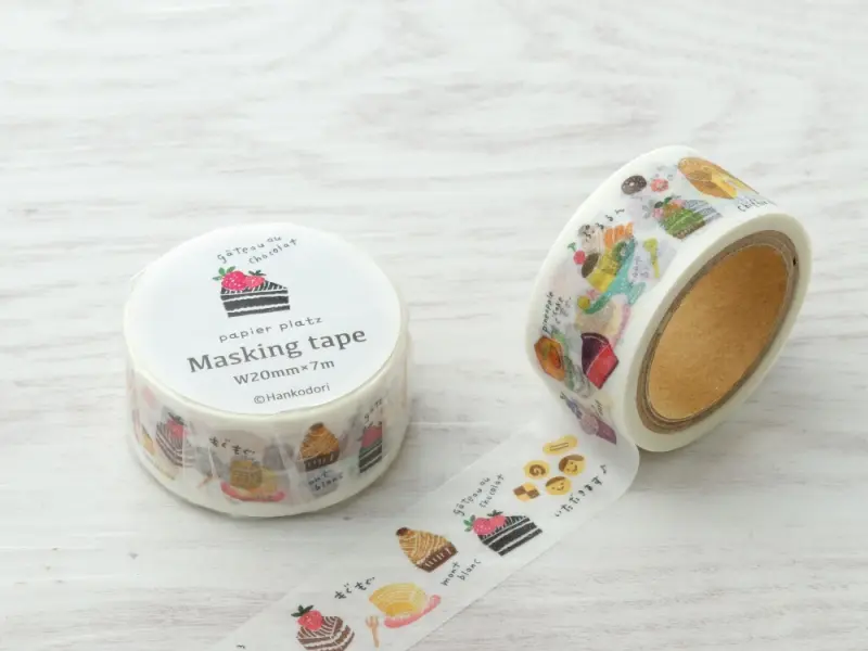 Papier Platz x Hankodori Washi Tape - Western Sweets