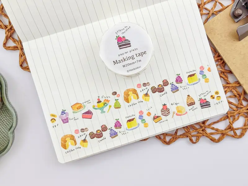 Papier Platz x Hankodori Washi Tape - Western Sweets