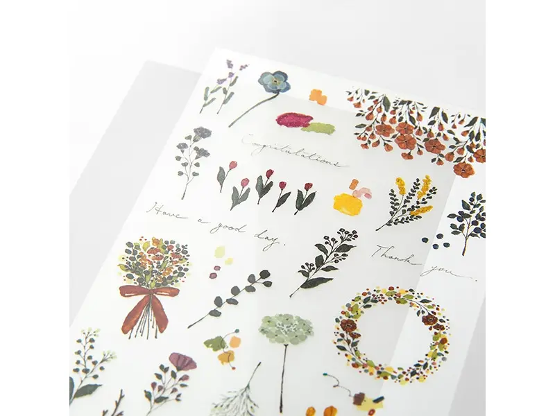 Midori Transfer Stickers  Rub-On - Floral
