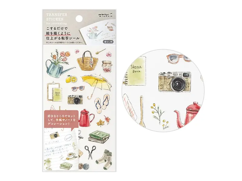 Midori Transfer Stickers  Rub-On - Daily Life