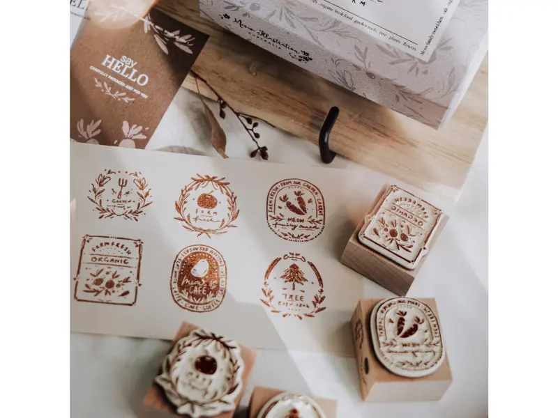 Meow Illustration Stamp Set - Farm Fresh