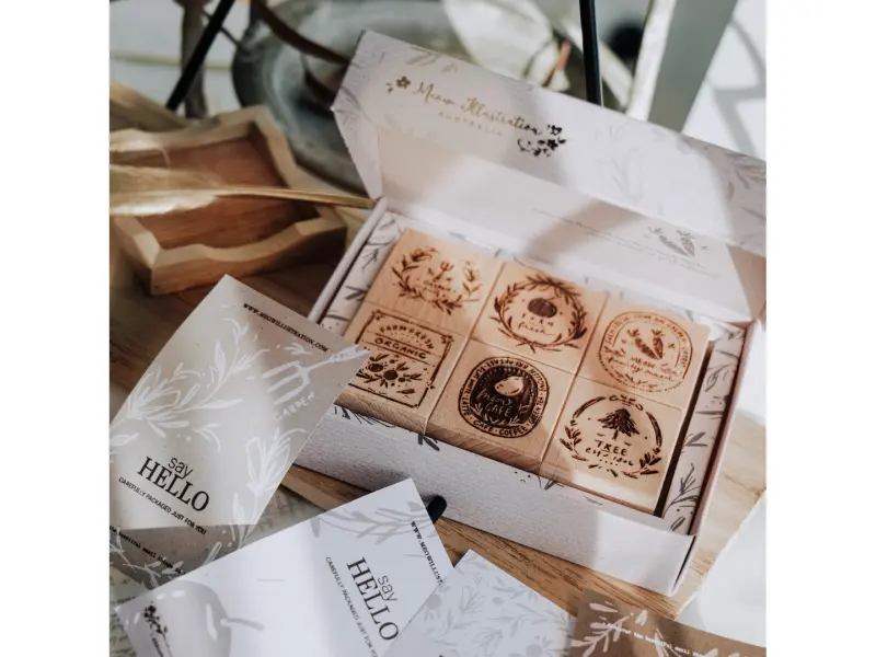 Meow Illustration Stamp Set - Farm Fresh