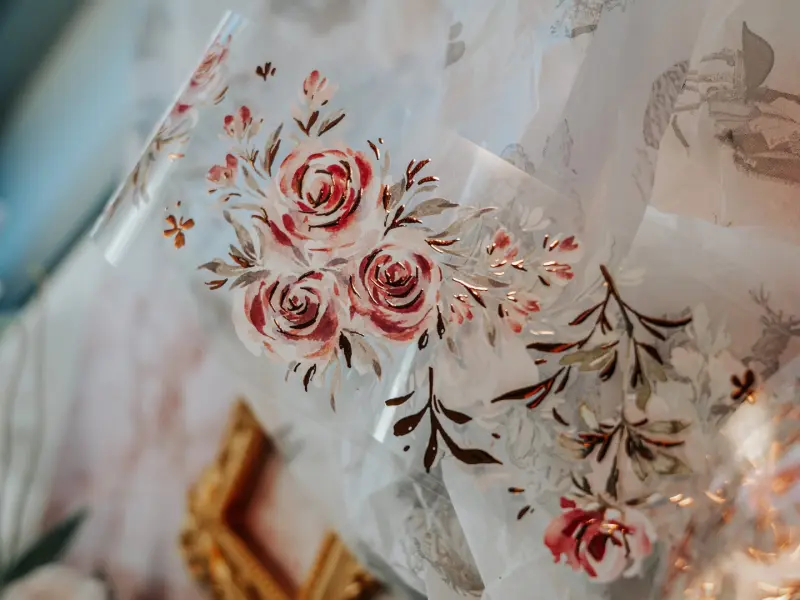 Meow Illustration Washi PET Tape - Summer Roses