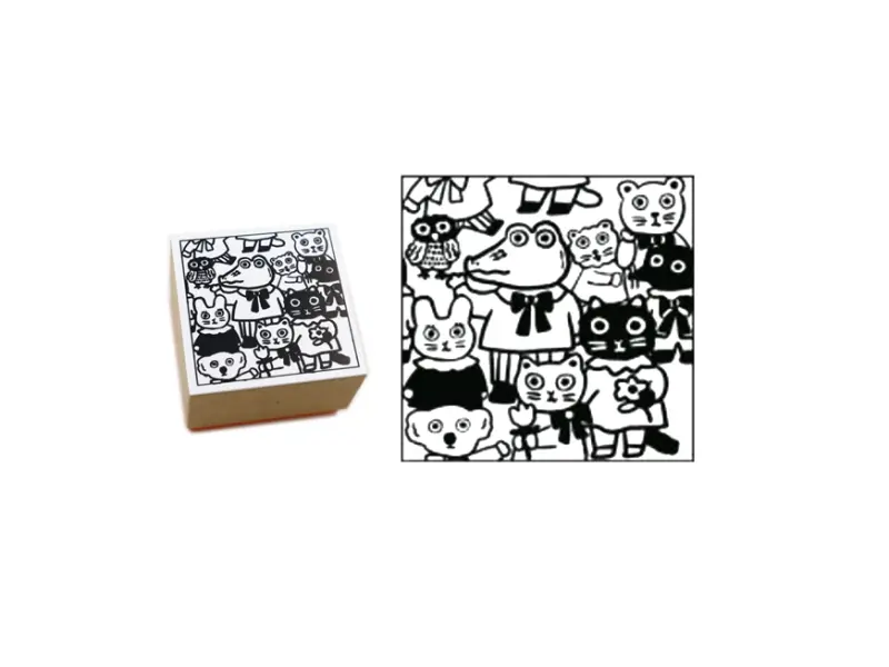 SANBY x Yumi Kitagishi Gyu Gyu Stamp - Animals