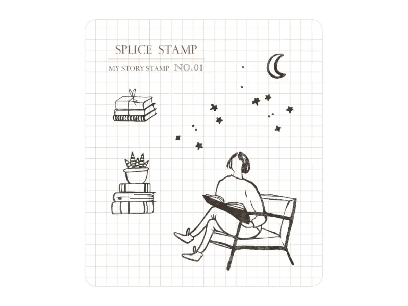 MU Clear Stamp Set Story 001 - There Are Stars Tonight