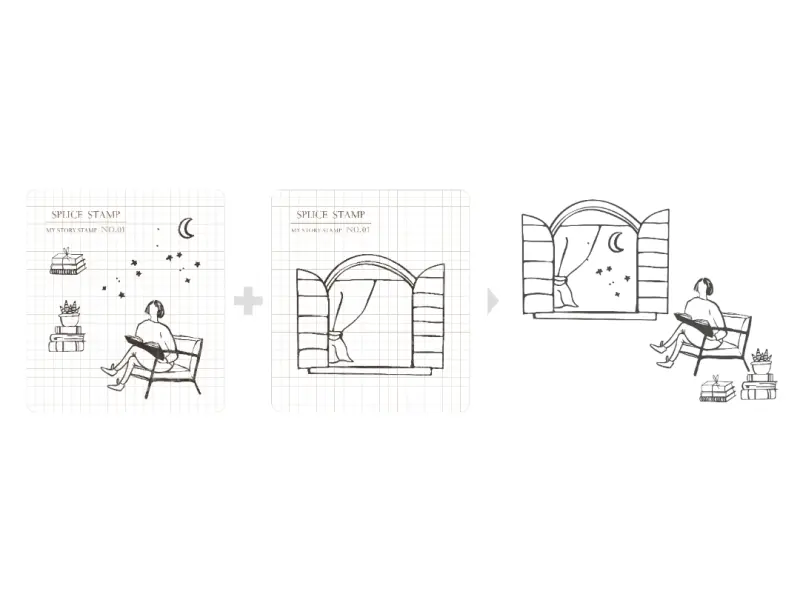 MU Clear Stamp Set Story 001 - There Are Stars Tonight
