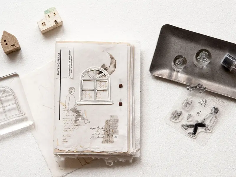 MU Clear Stamp Set Story 003 - Snow Scene By The Window