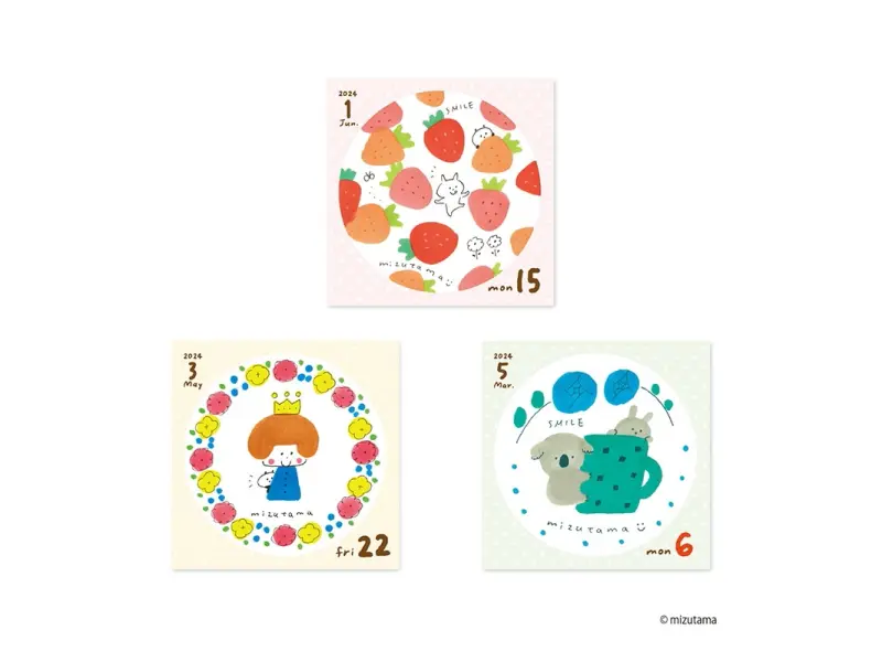 Mizutama Day To Day 2024 Tear-Off Calendar 366 Days