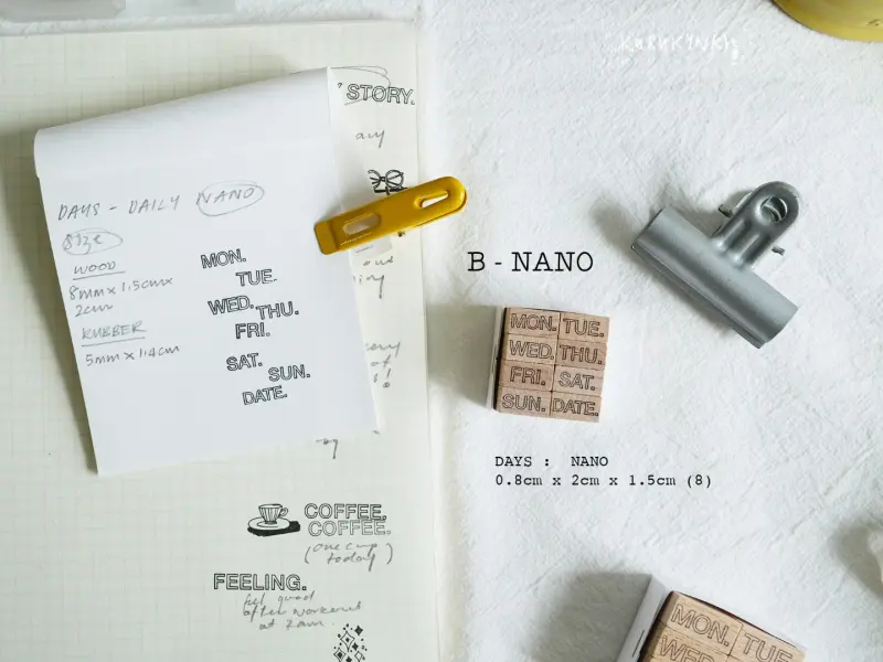 Kurukynki Stamp Set Days Large Nano - Date