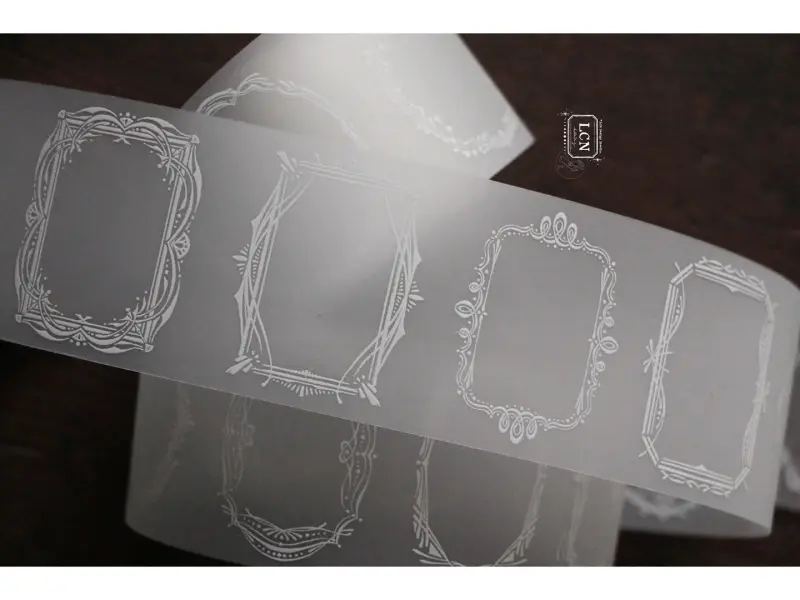 LCN Matte PET Tape - Retro Frames White