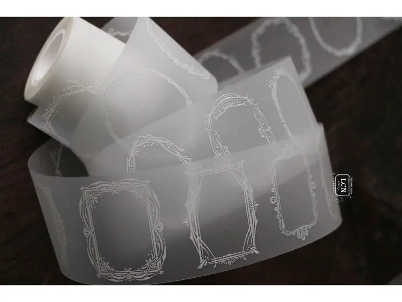 LCN Matte PET Tape - Retro Frames White