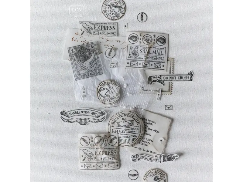 LCN Postal Signs Rubber Stamp - Set 1