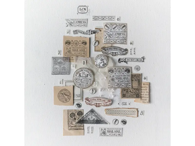 LCN Postal Signs Rubber Stamp - Set 3