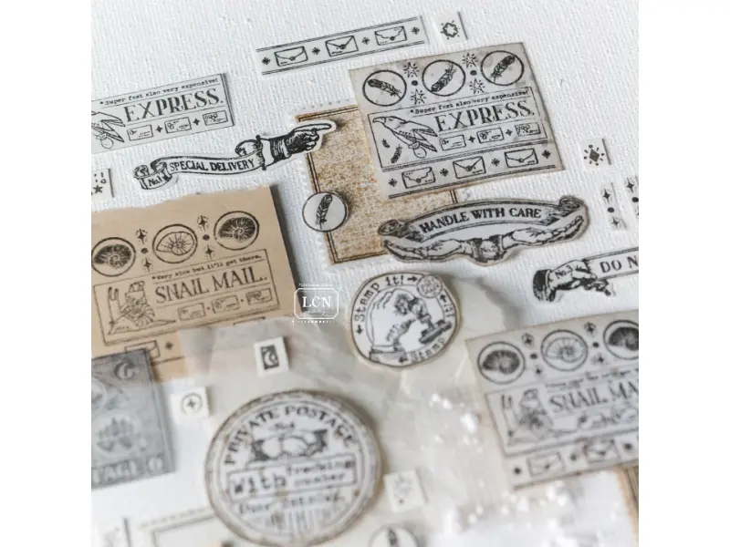 LCN Postal Signs Rubber Stamp - Set 1