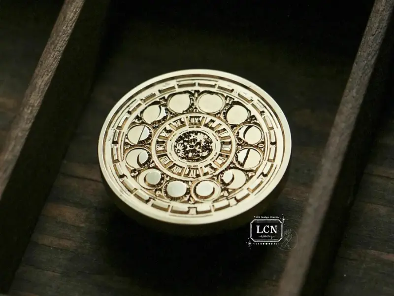 LCN Wax Seal Stamp - Round Moon Phase