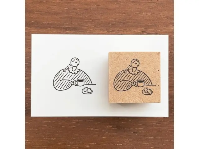 Stamp Marche Girl Rubber Stamp - Sweets