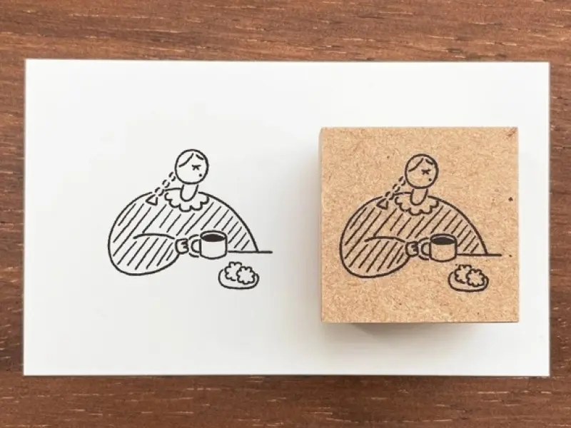 Stamp Marche Girl Rubber Stamp - Sweets