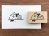 Stamp Marche Girl Rubber Stamp - Reading a Book