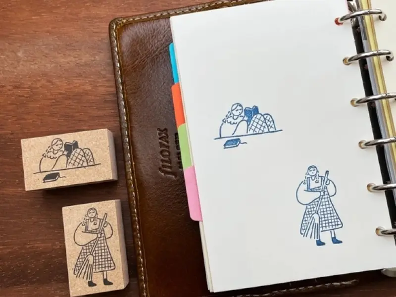 Stamp Marche Girl Rubber Stamp - Reading a Book