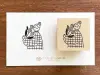 Stamp Marche Girl Rubber Stamp - Holding Flowers