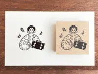 Stamp Marche Girl Rubber Stamp Maru-Chan - Autumn Trip