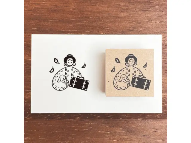 Stamp Marche Girl Rubber Stamp Maru-Chan - Autumn Trip