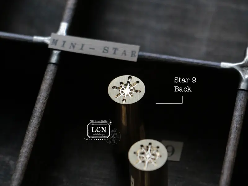 LCN Double-Sided Mini Wax Seal Stamp - Star 9