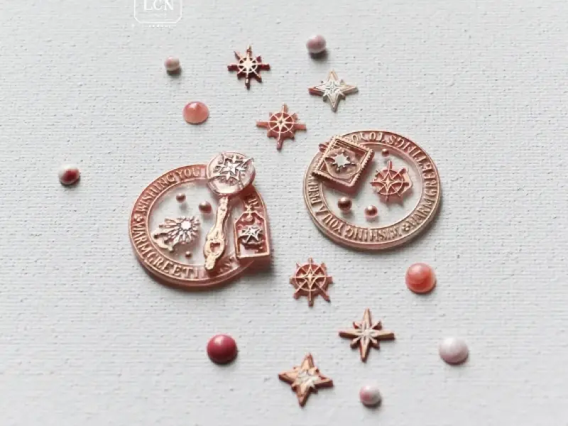 LCN Double-Sided Mini Wax Seal Stamp - Star 9