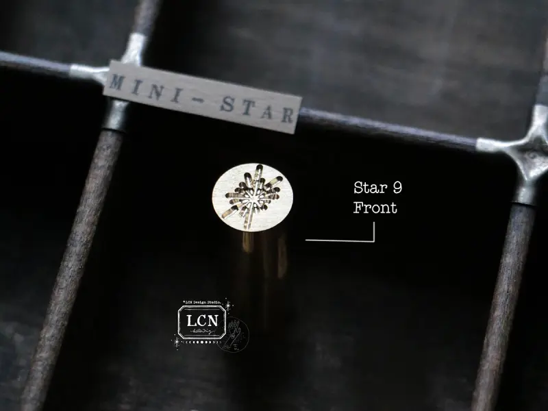LCN Double-Sided Mini Wax Seal Stamp - Star 9