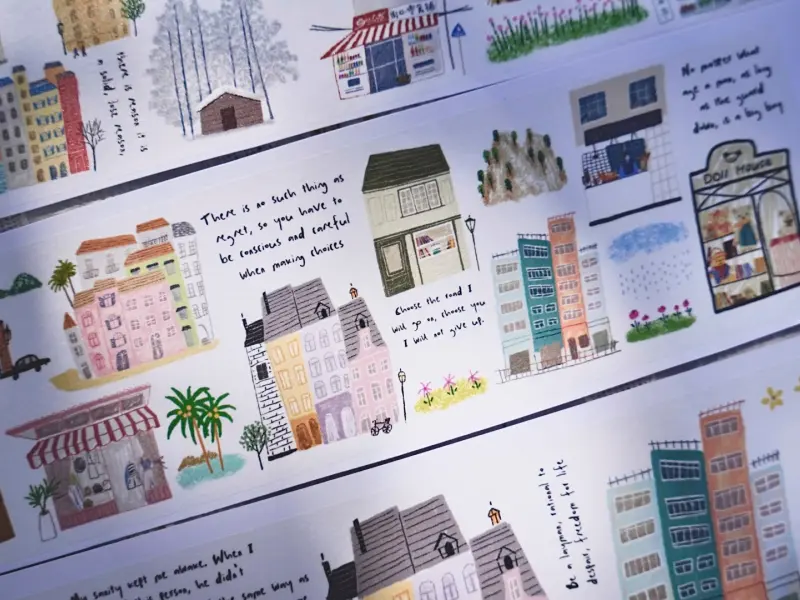 Wanle Studio Washi Tape Vol.5  - Row Of Houses