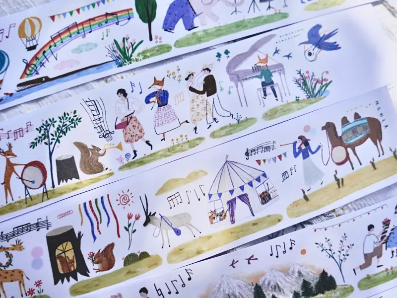 Wongyuanle Washi Tape Vol.5  - Animal Concert