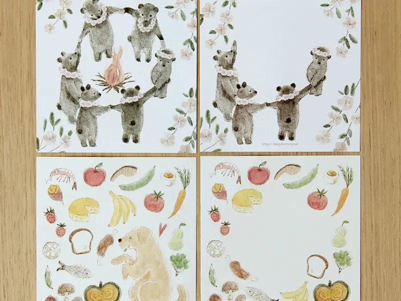 4Legs Memo Paper Set 96 Sheets - Animals