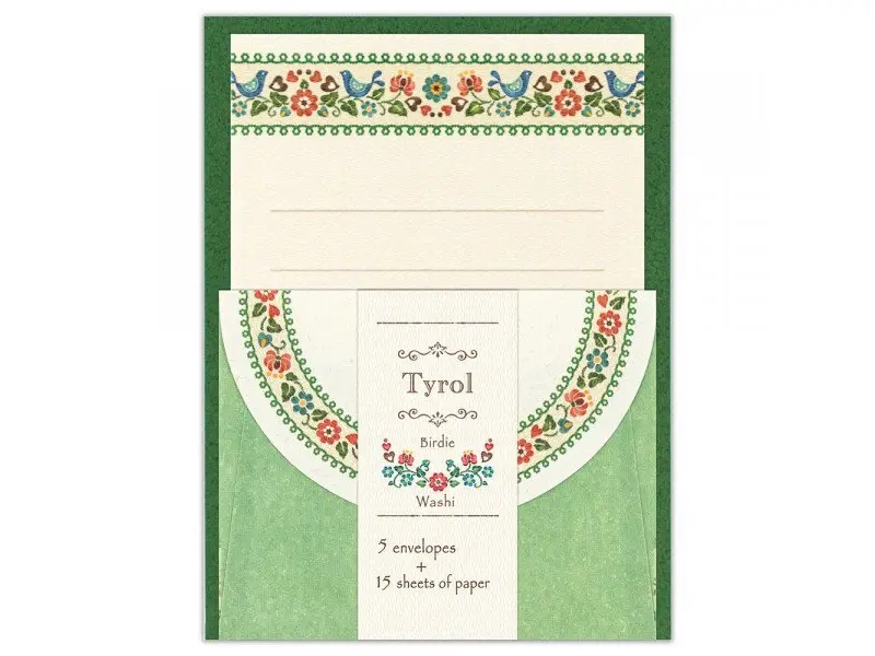 Tyrol Mini Note Paper Set with Envelopes - Birdie