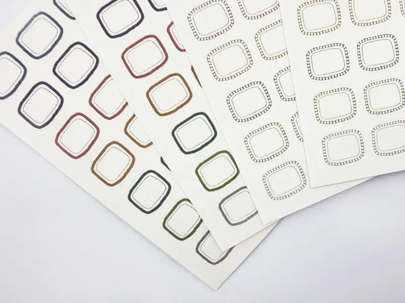 Wongyuanle Sticker Set - Retro Square Light Color