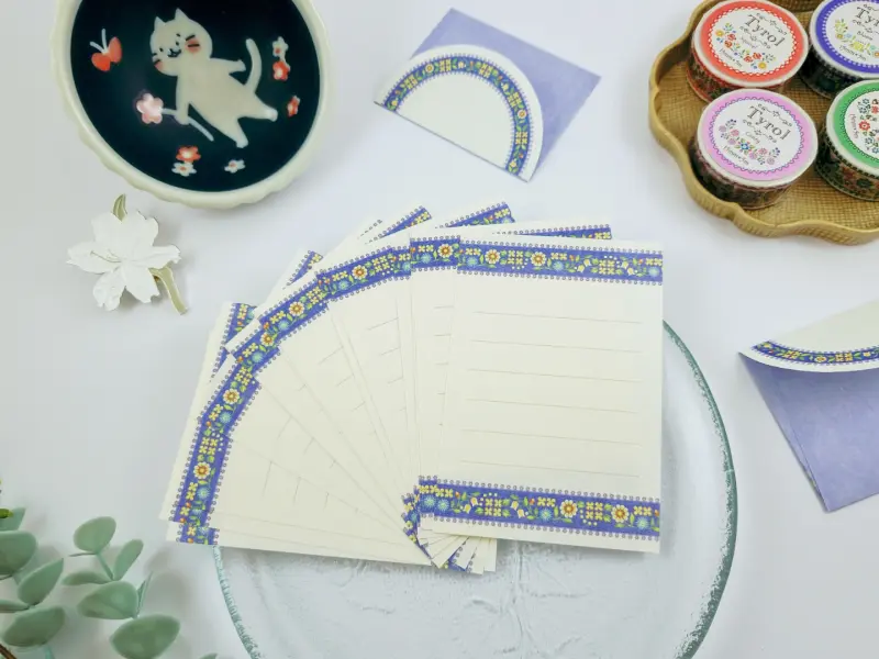 Tyrol Mini Note Paper Set with Envelopes - Bloom