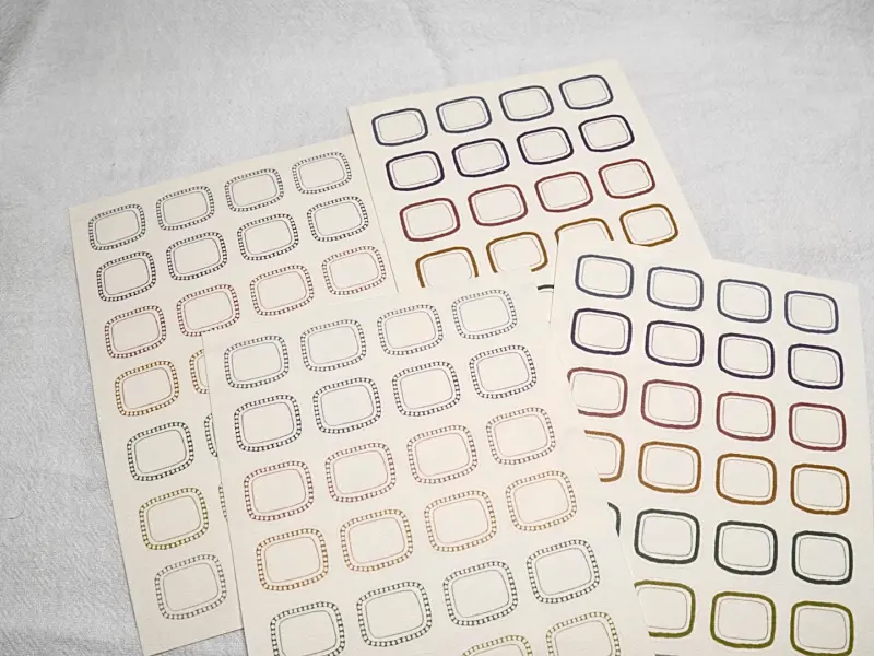 Wongyuanle Sticker Set - Retro Square Light Color