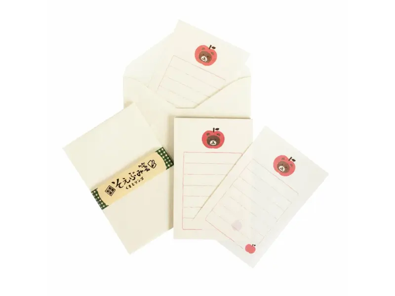 Furukawa Paper Mini Letter Set - Bear And Apple