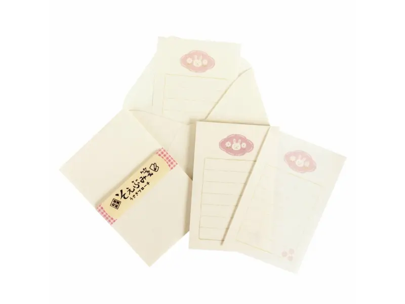 Furukawa Paper Mini Letter Set - Rabbit Brooch
