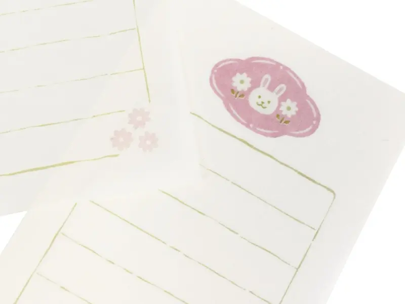 Furukawa Paper Mini Letter Set - Rabbit Brooch