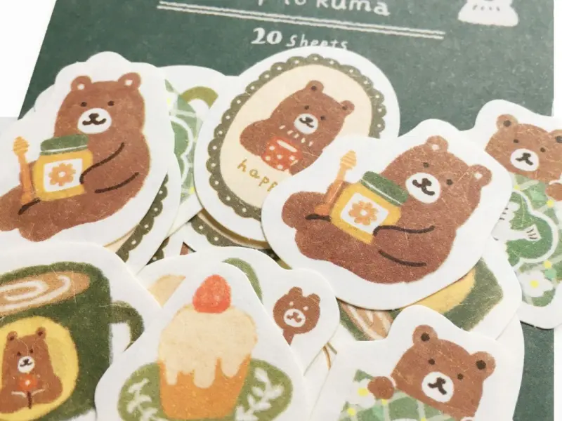Furukawa Winter Limited Flake Sticker - Bear And Mug