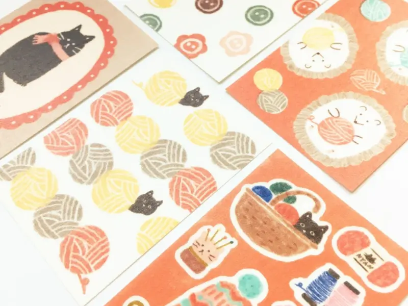 Furukawa Winter Limited Sticker Set - Cat Yarn