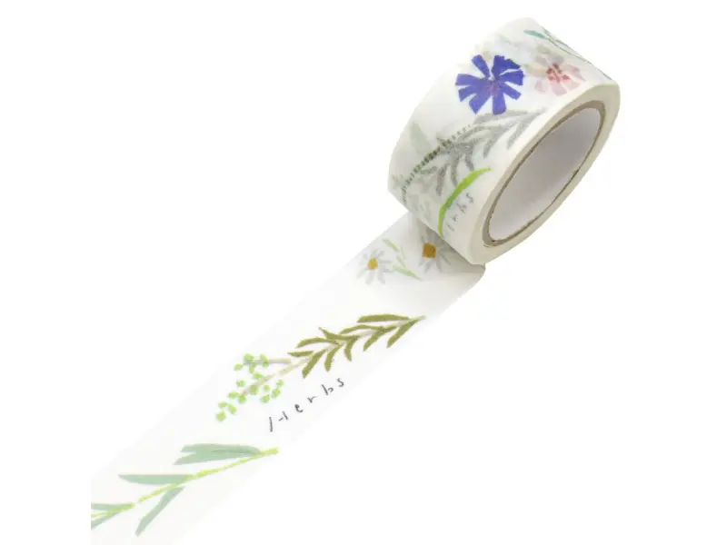 Saien x Miki Tamura Washi Tape Chigiri-e Style - Herbs