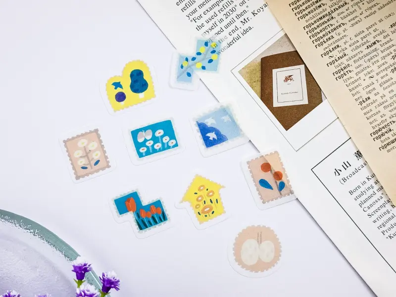 Papier Platz x Emi Nakano Flake Stickers - Landscape Stamp