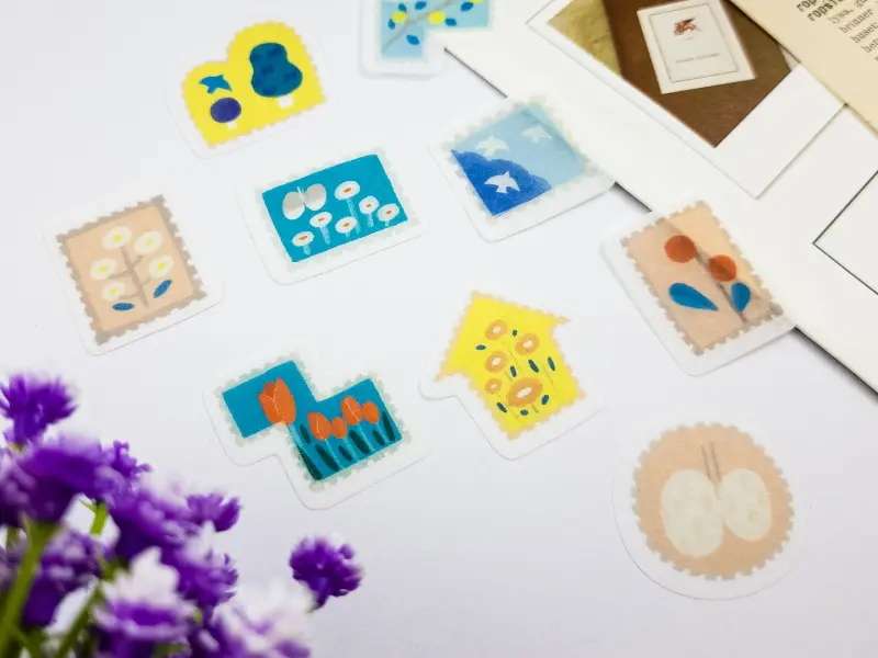 Papier Platz x Emi Nakano Flake Stickers - Landscape Stamp