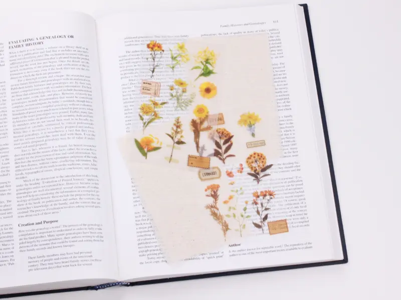 Appree Rub-On Stickers - Botanical Yellow