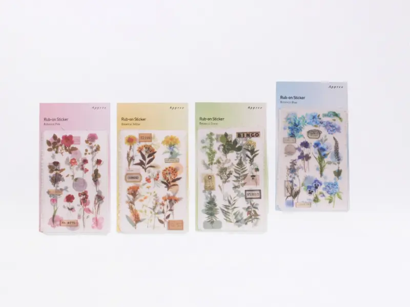 Appree Rub-On Stickers - Botanical Yellow