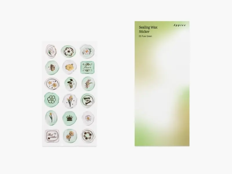 Appree Sealing Wax Stickers - Pure Green