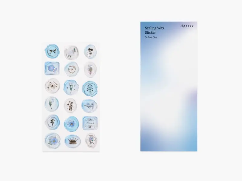 Appree Sealing Wax Stickers - Pure Blue