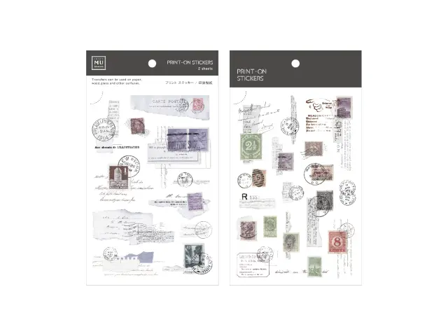 MU Print-On Transfer Stickers 236 - Old Postmark