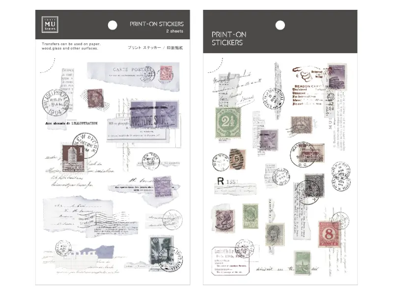 MU Print-On Transfer Stickers 236 - Old Postmark